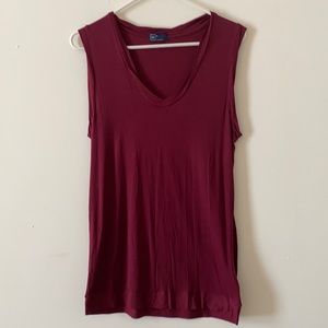 Gap Dark Red Sleeveless Top M